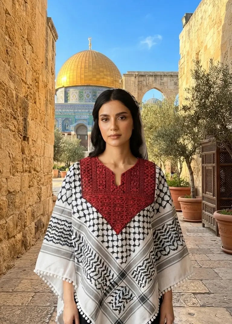 كوفية وتطريز